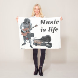 Zombie Guitar Sten Musician Fantasy Art Blanket Fleecefilt