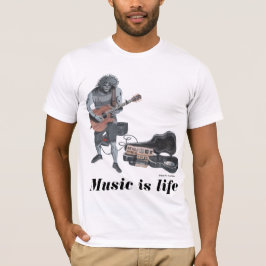 Zombie Guitar Sten Musician Fantasy Art Shirts T Shirt