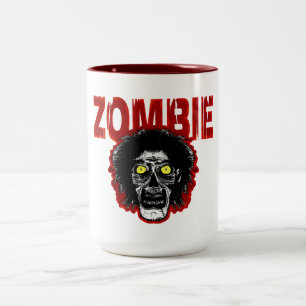 ZOMBIE Gult Ögon Två-Tonad Mugg