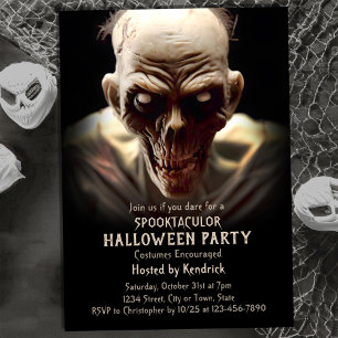 Zombie Halloween Costume Party Inbjudningar
