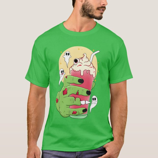 Zombie Halloween Drink-pojke T Shirt (Framsida)