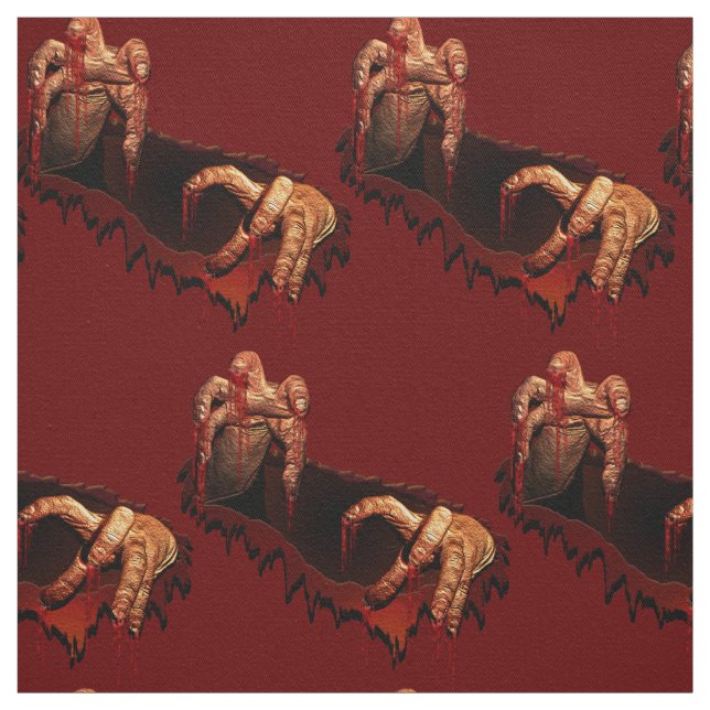 Zombie Halloween Fabric Anpassningsbar Halloween F Tyg (Provkarta)