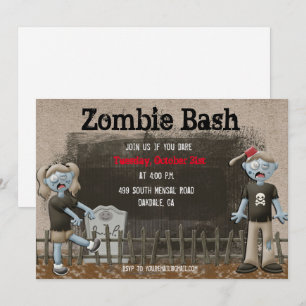 Zombie Halloween-fest-inbjudan Inbjudningar