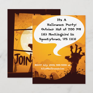 Zombie Halloween fest Inbjudningar