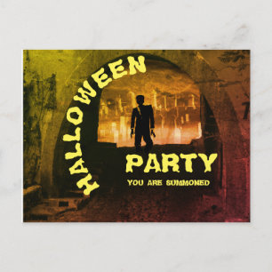 ZOMBIE HALLOWEEN-inbjudan Vykort