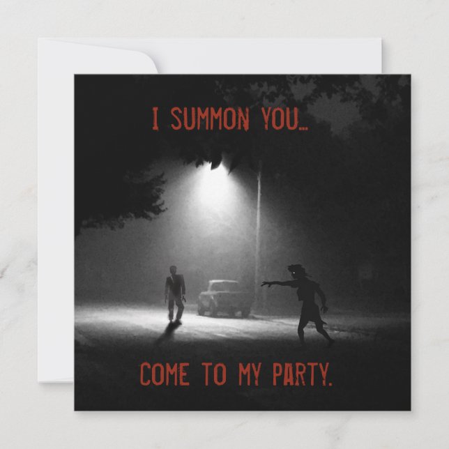 ZOMBIE HALLOWEEN INBJUDANDE AV INBJUDNINGAR (Framsida)