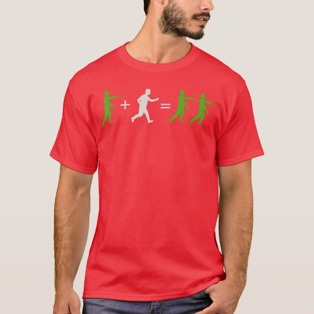 Zombie Halloween Math Horror Män Kvinnor vän T Shirt (Framsida)