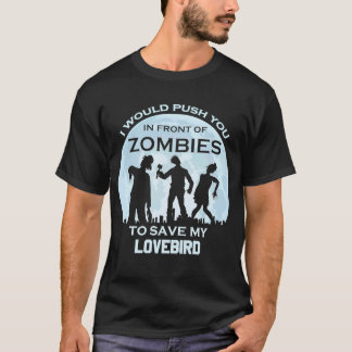 Zombie Halloween Pet Lovebird T Shirt