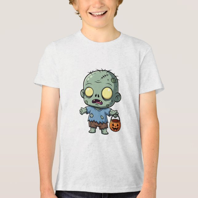 Zombie Halloween T-Shirt - Pumpkin (Framsida)