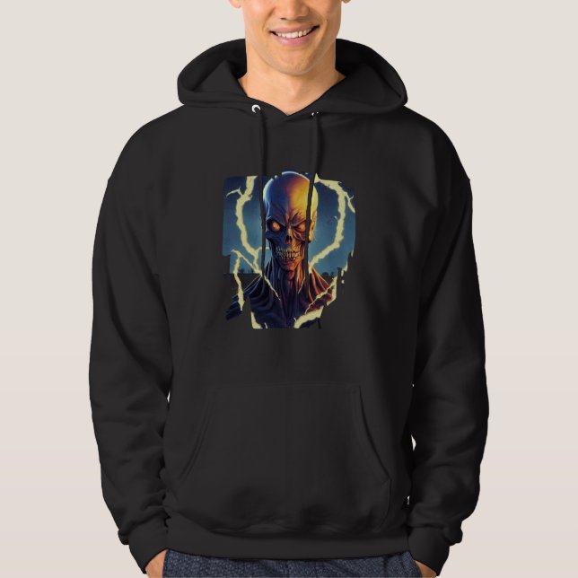 Zombie Halloween Undead Devil Death Blood Hoodie (Framsida)