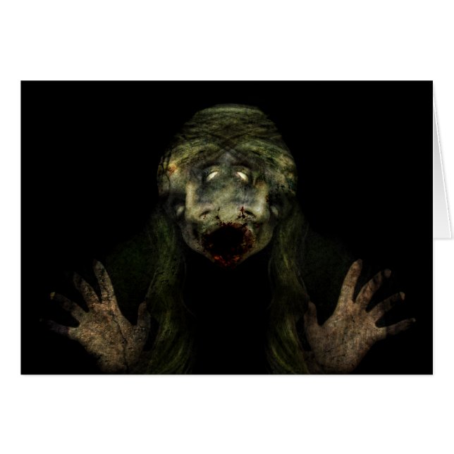 Zombie Hälsningskort (Framsidan Horizontal)