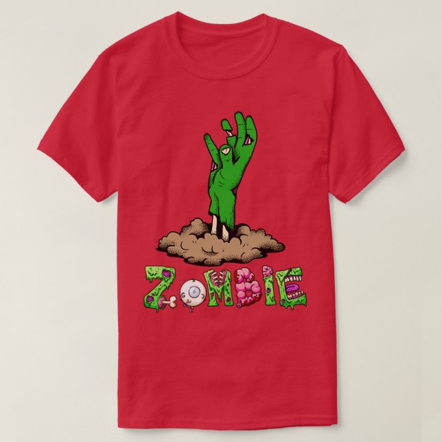 Zombie Hand 3 T Shirt (Design framsida)
