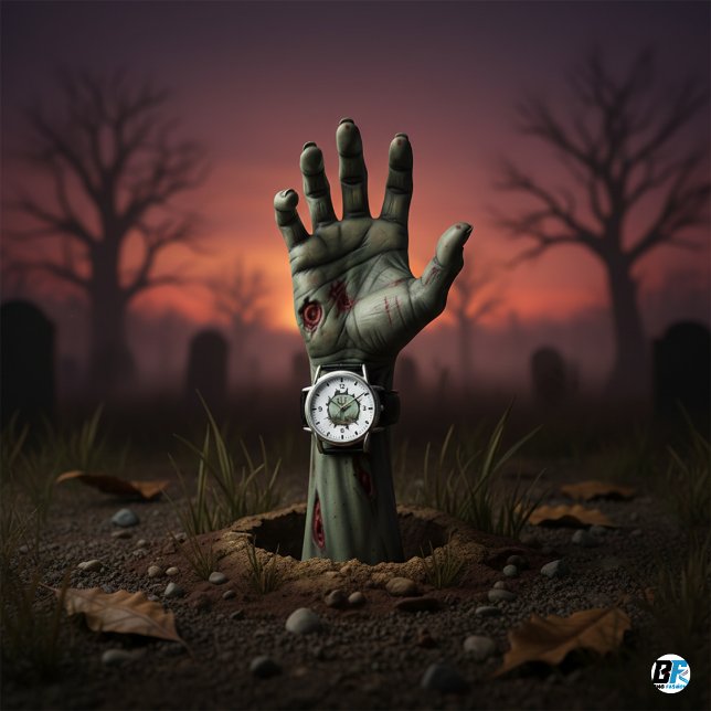 Zombie Hand Breaking through Ground Vintage 2025 Armbandsur (Skapare uppladdad)