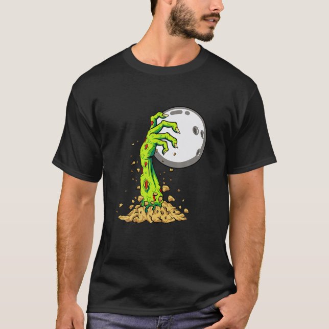 Zombie Händer Bowling Halloween Costume Sports Kär T Shirt (Framsida)