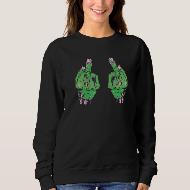 Zombie händer mellanspets Premium T Shirt (Framsida)