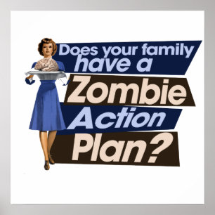 Zombie-handlingsplanen Poster