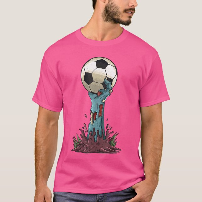 Zombie Hands Soccer Funny Horror Scary Halloween C T Shirt (Framsida)