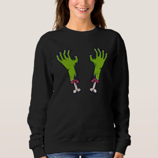 Zombie hands with bones t shirt