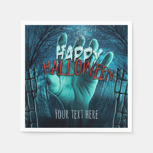 Zombie Happy Halloween-fest Pappersservett (Framsidan)