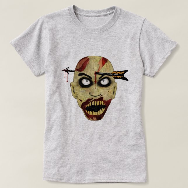 Zombie Head Dead T Shirt (Design framsida)