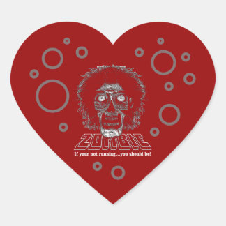 Zombie Heart Hjärtformat Klistermärke