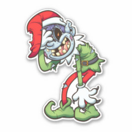 Zombie Högtider - Tomte Klistermärken