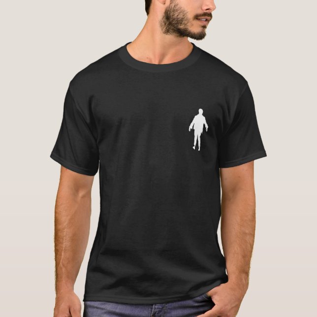 Zombie Horror Movie Älskare Silhouette T Shirt (Framsida)