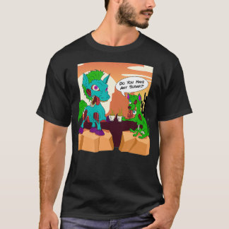 Zombie Horse Zombie Hund Sipping Tea i öknen T Shirt