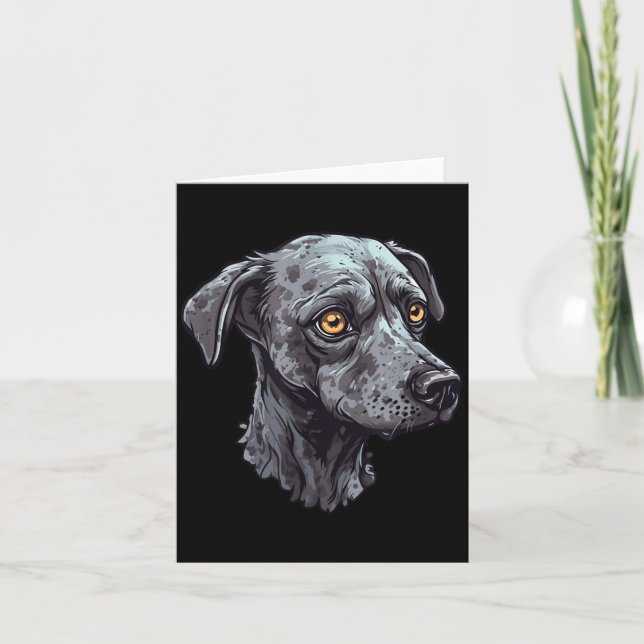 Zombie Hund Design Rolig Halloween 3 Kort (Framsida)