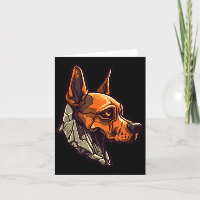Zombie Hund Design Rolig Halloween Kort (Framsida)