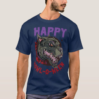 Zombie Hund på Halloween Hund Parad eller Howlowee T Shirt