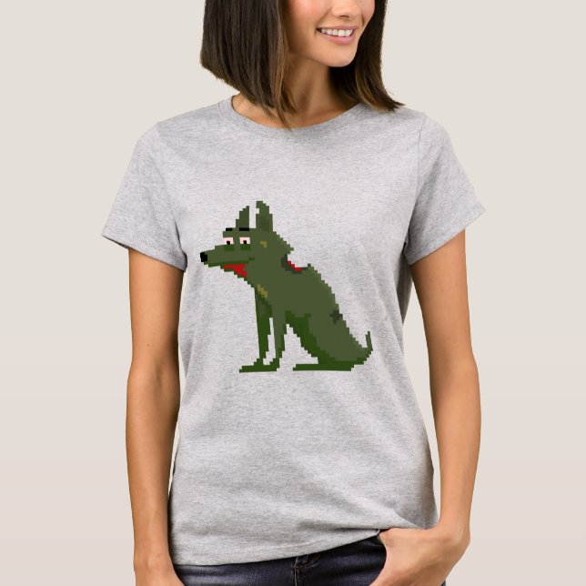 Zombie Hund T Shirt (Framsida)