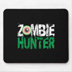 Zombie Hunter Halloween Shirt Cute med Öga Hun Musmatta