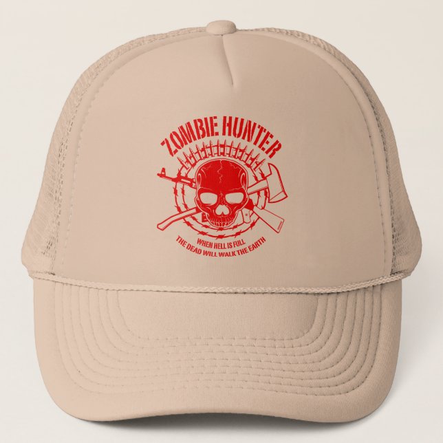 Zombie Hunter Hat Truckerkeps (Framsida)