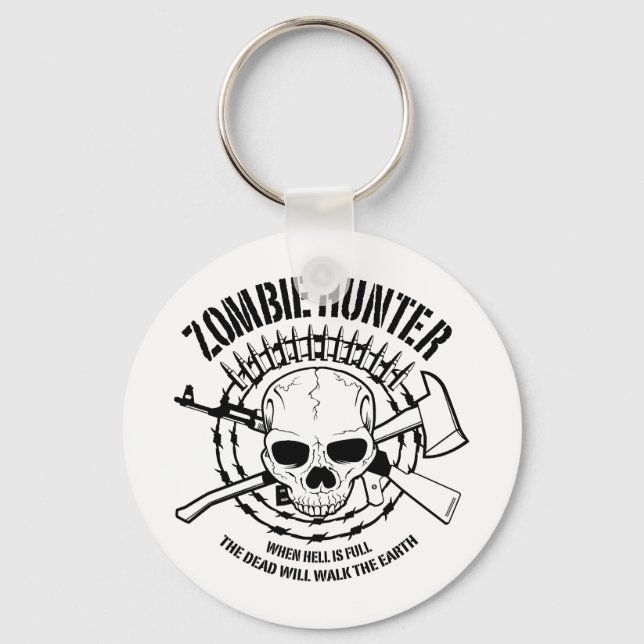 Zombie Hunter Keychain Nyckelring (Framsida)