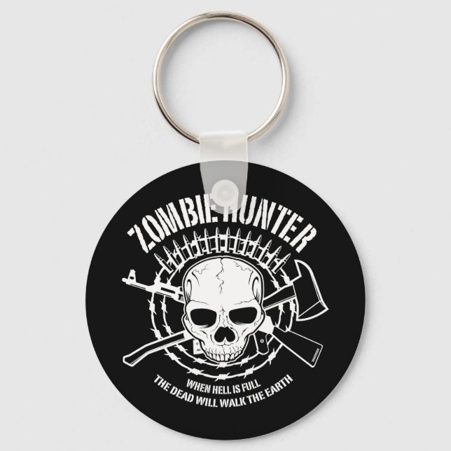 Zombie Hunter Keychain Nyckelring (Framsida)