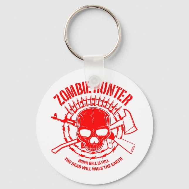 Zombie Hunter Keychain Nyckelring (Framsida)