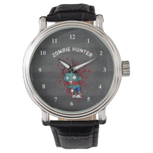 Zombie Hunter med Blood Splatter Creepy Coola Armbandsur