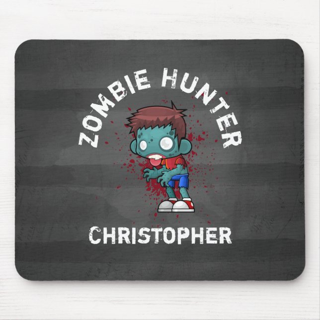 Zombie Hunter med Blood Splatter Creepy Coola Musmatta (Framsidan)