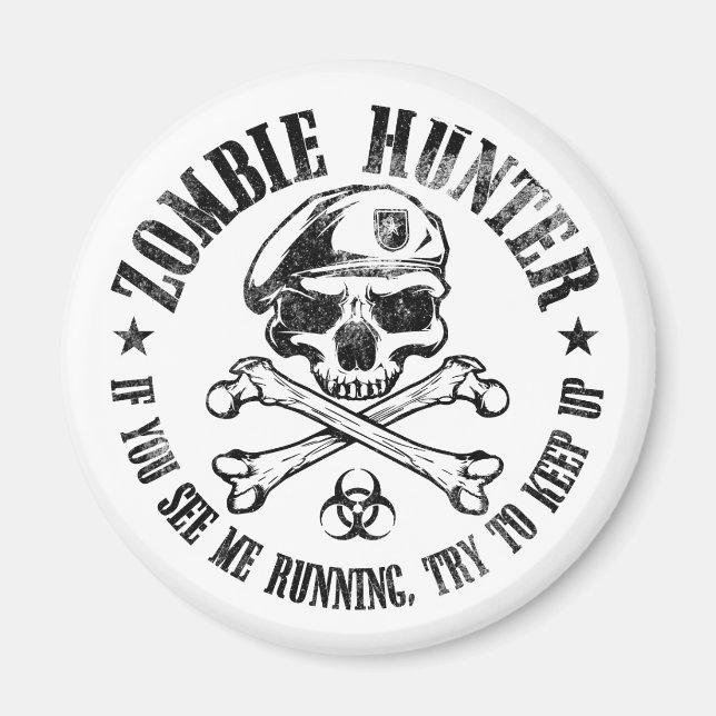 zombie hunter odöda levande död magnet (Framsidan)