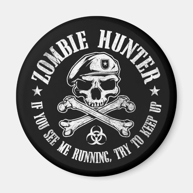 zombie hunter odöda levande död magnet (Framsidan)