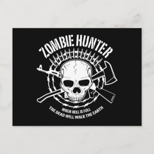 zombie hunter odöda levande död vykort
