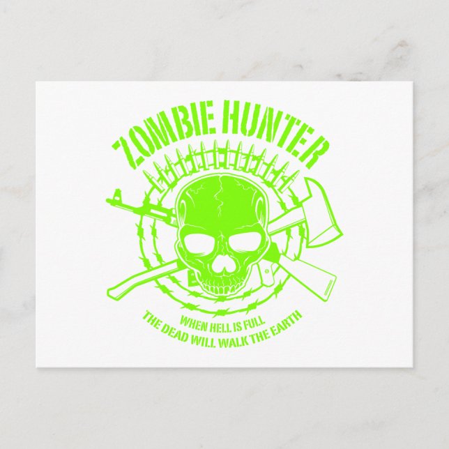 Zombie Hunter Postcard Vykort (Framsida)