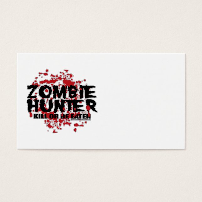 Zombie Hunter Visitkort (Framsidan)