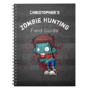 Zombie Hunting Fält Guide Funny Anteckningsbok Med Spiral