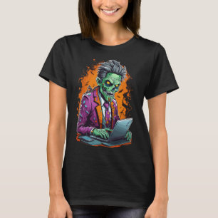 Zombie i Cubicle Halloween T Shirt