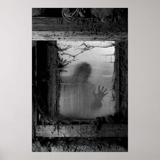 zombie i fönstret poster (Framsidan)