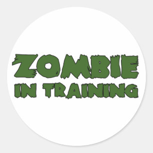 Zombie i utbildning runt klistermärke