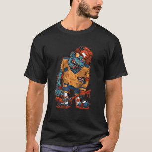 Zombie Ice Hockey Player Halloween Trick eller Tre T Shirt