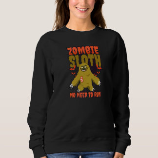 Zombie Inget Behov Att Springa Halloween Sengångar T Shirt